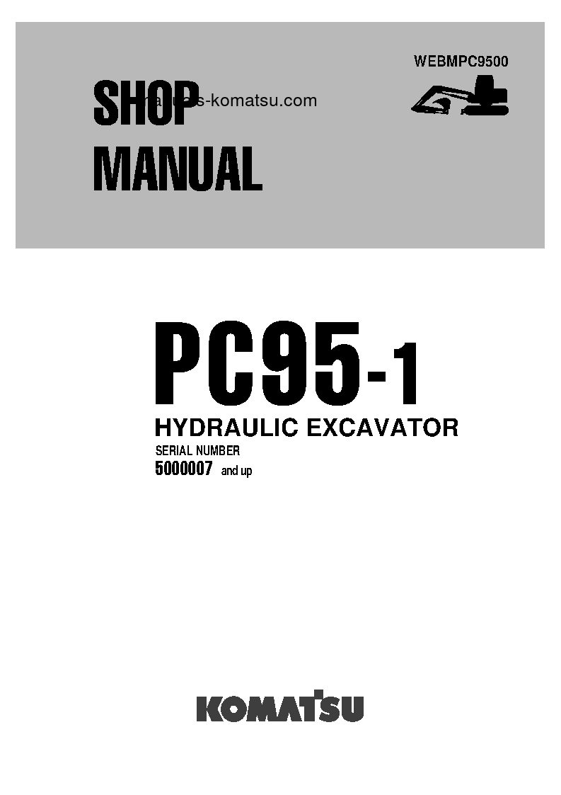 PC95-1(ITA) S/N 5000001-UP Shop (repair) manual (English)