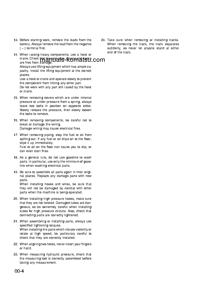 Protected: PC95-1(ITA) S/N 5000001-UP Shop (repair) manual (English)