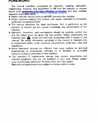 D135A-2(JPN)-H S/N C20001-UP Operation manual (English)