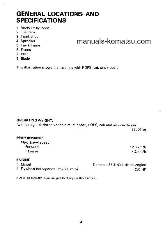 Protected: D135A-2(JPN)-H S/N C20001-UP Operation manual (English)