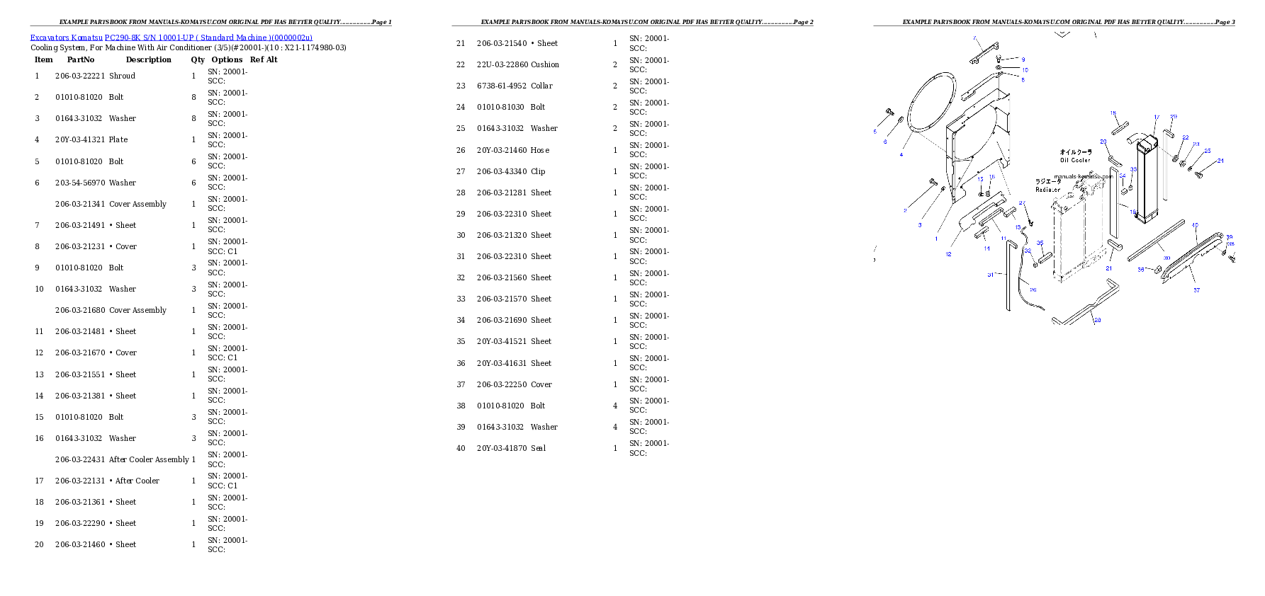 Protected: PC290-8K S/N 10001-UP ( Standard Machine ) Partsbook