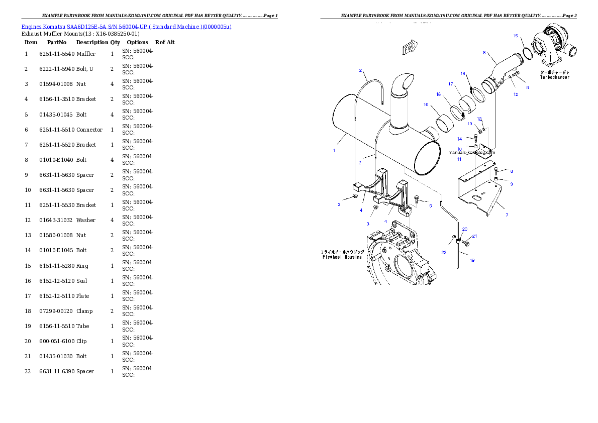 Protected: SAA6D125E-5A S/N 560004-UP ( Standard Machine ) Partsbook