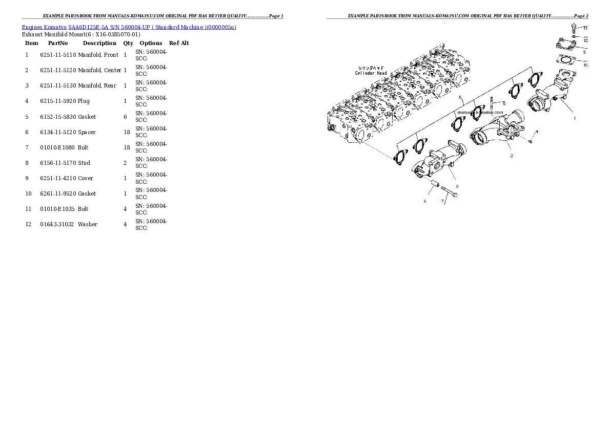 Protected: SAA6D125E-5A S/N 560004-UP ( Standard Machine ) Partsbook