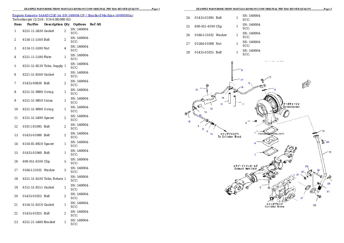 Protected: SAA6D125E-5A S/N 560004-UP ( Standard Machine ) Partsbook