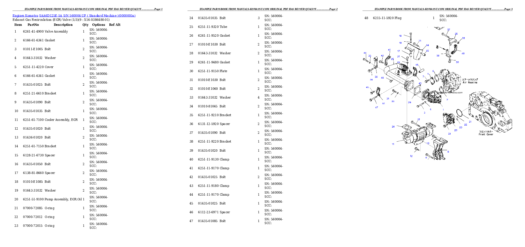 Protected: SAA6D125E-5A S/N 560004-UP ( Standard Machine ) Partsbook