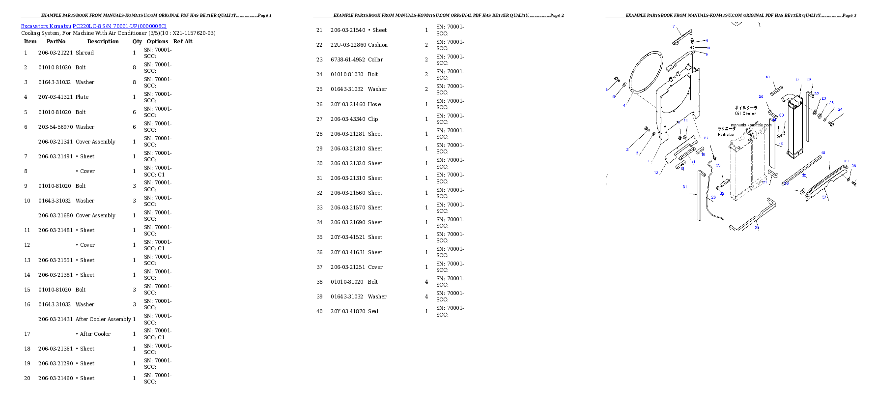 Protected: PC220LC-8 S/N 70001-UP (ecot3) Partsbook