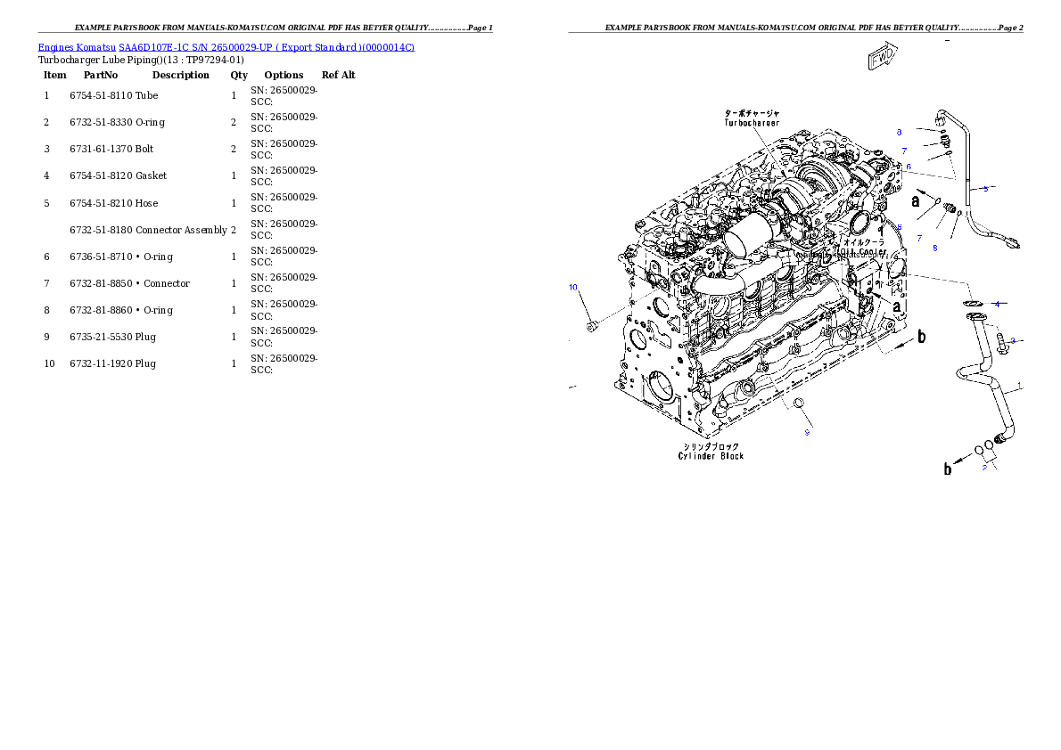 Protected: SAA6D107E-1C S/N 26500029-UP ( Export Standard ) Partsbook
