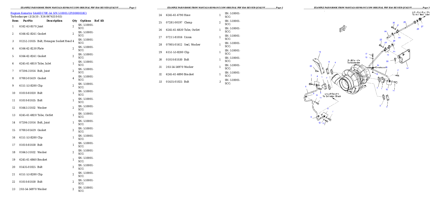 Protected: SAA6D170E-5A S/N 510001-UP Partsbook