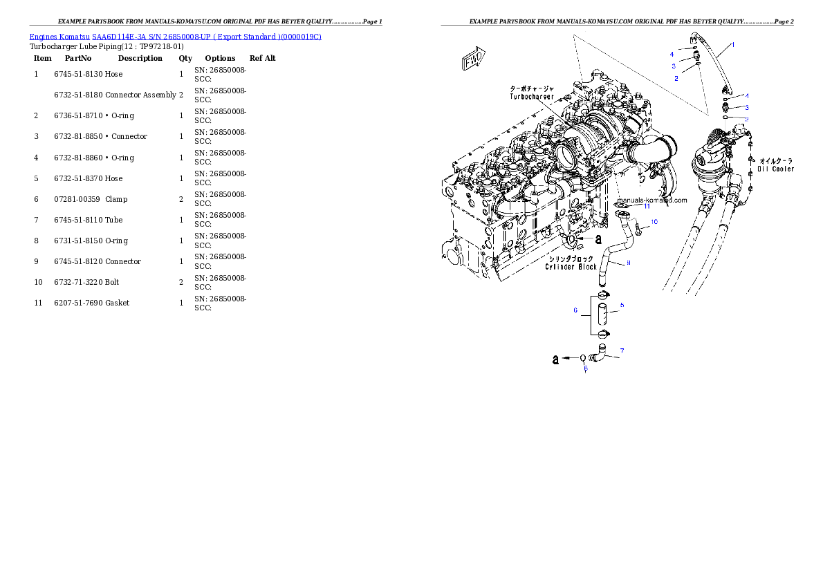 Protected: SAA6D114E-3A S/N 26850008-UP ( Export Standard ) Partsbook