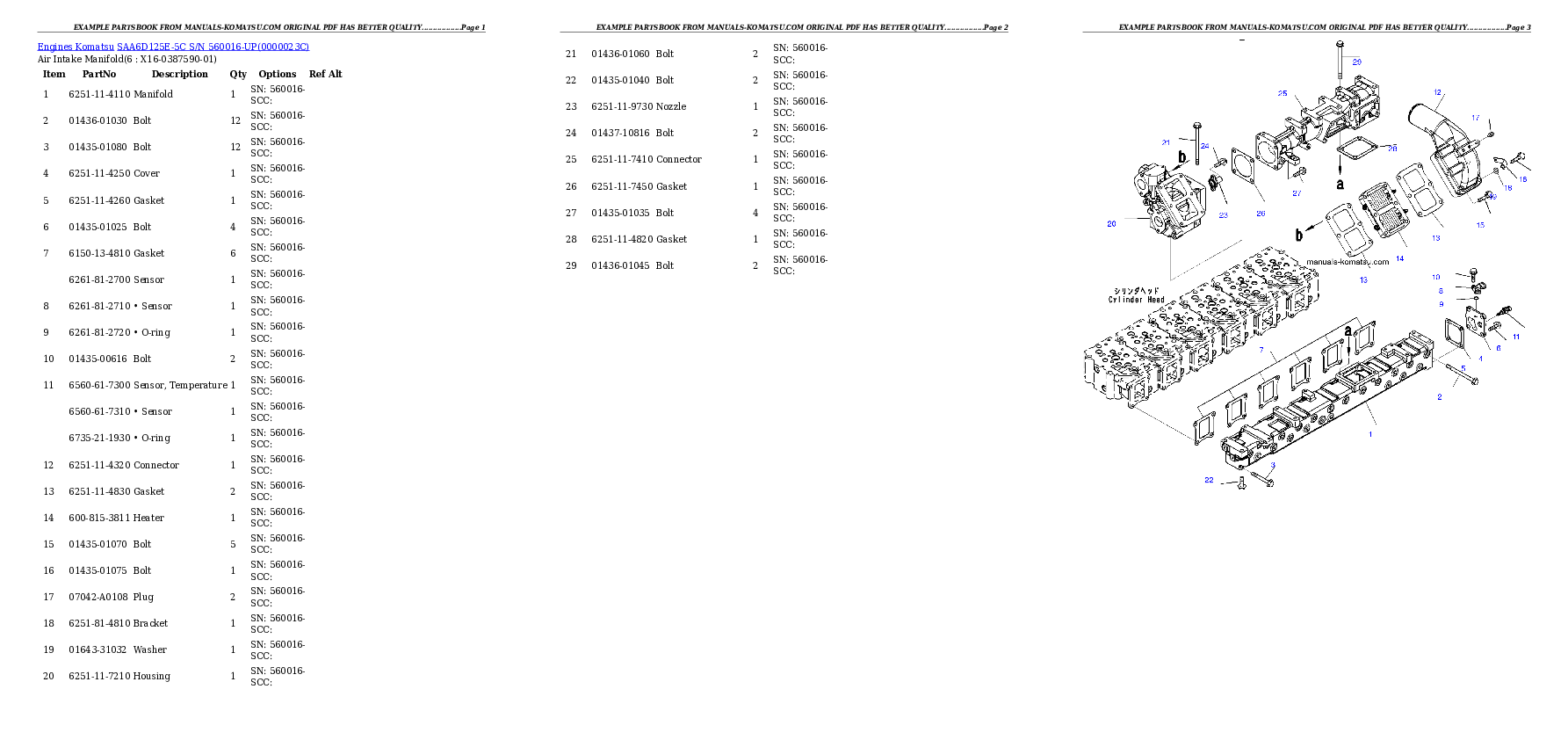 Protected: SAA6D125E-5C S/N 560016-UP Partsbook