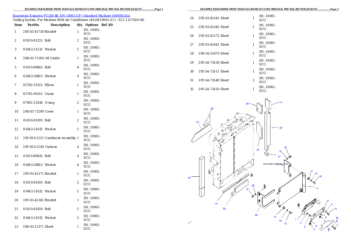 Protected: PC240-8K S/N 10001-UP ( Standard Machine ) Partsbook