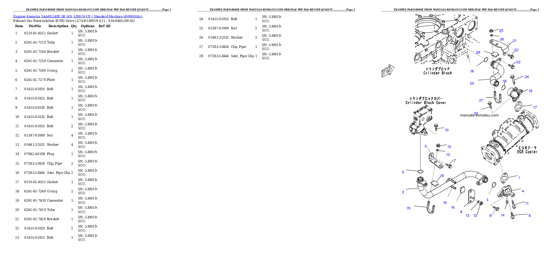 Protected: SAA6D140E-5B S/N 530019-UP ( Standard Machine ) Partsbook