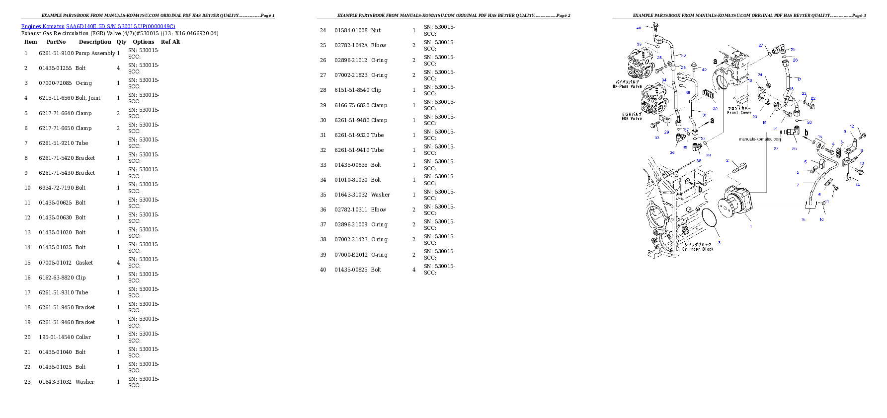 Protected: SAA6D140E-5D S/N 530015-UP Partsbook