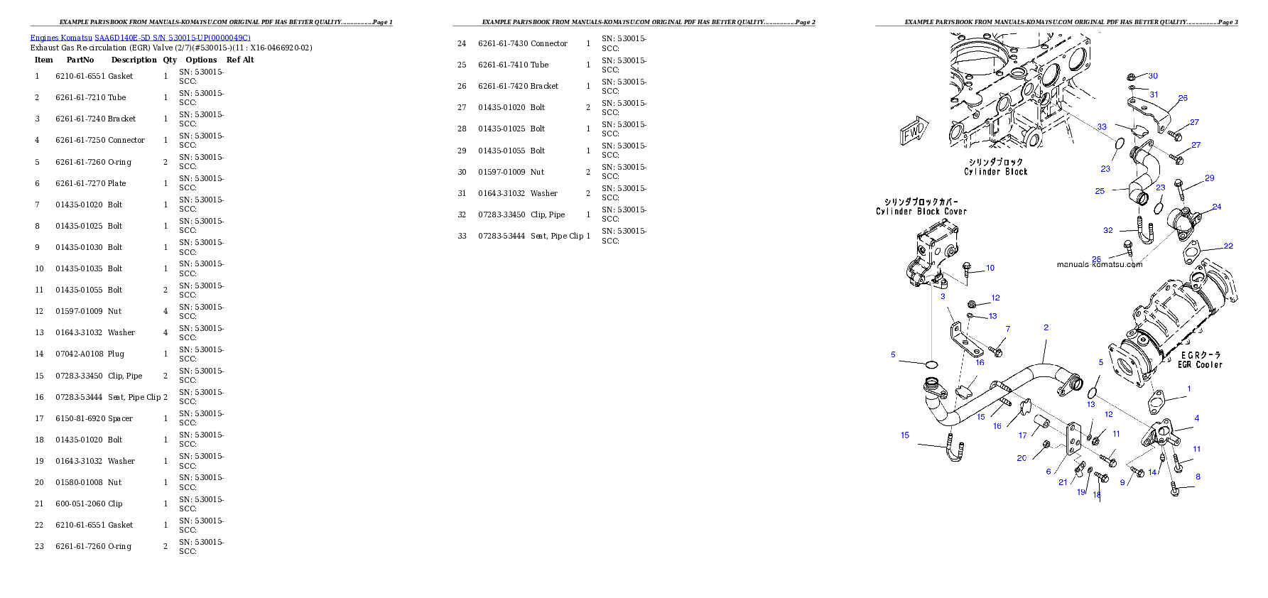 Protected: SAA6D140E-5D S/N 530015-UP Partsbook