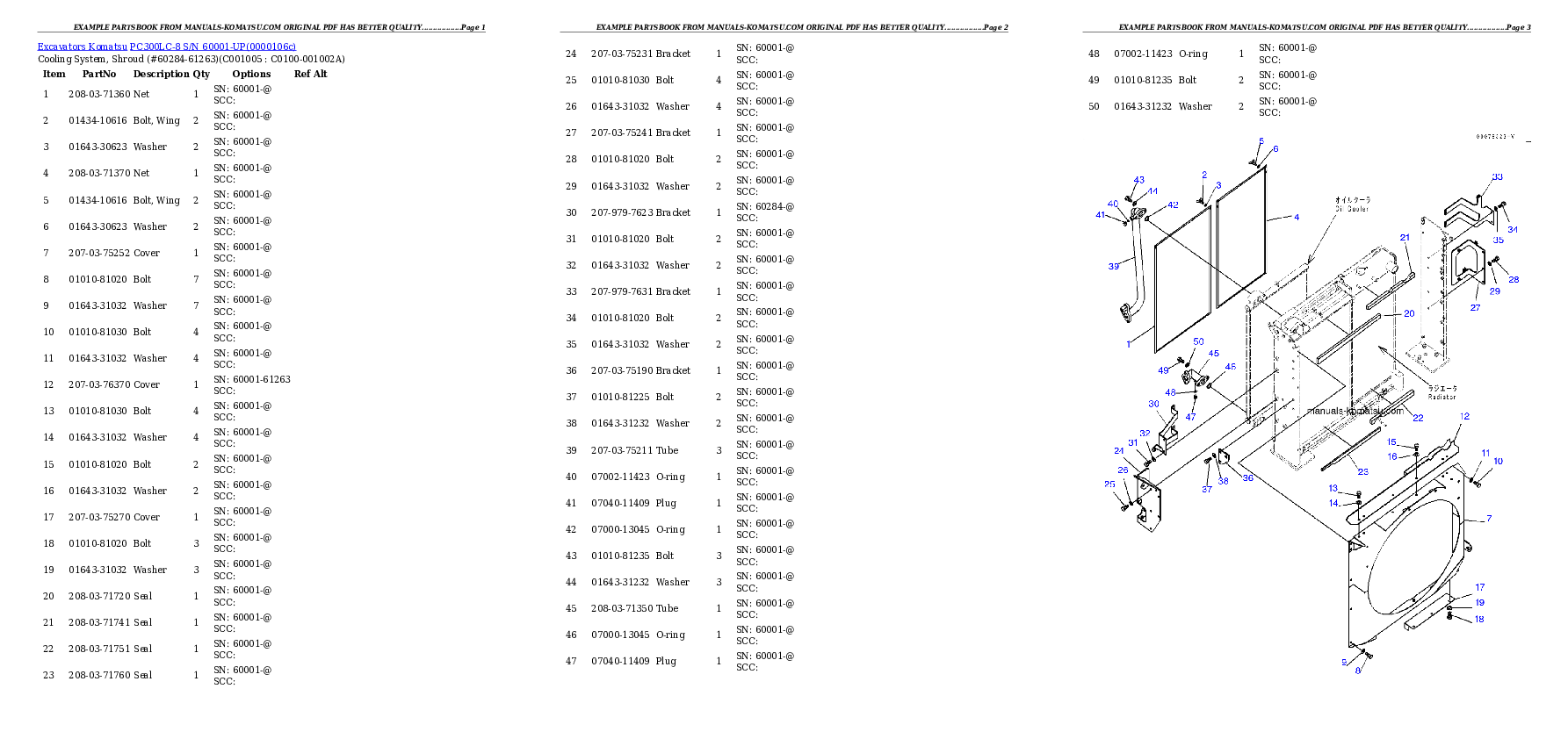 Protected: PC300LC-8 S/N 60022-UP Partsbook