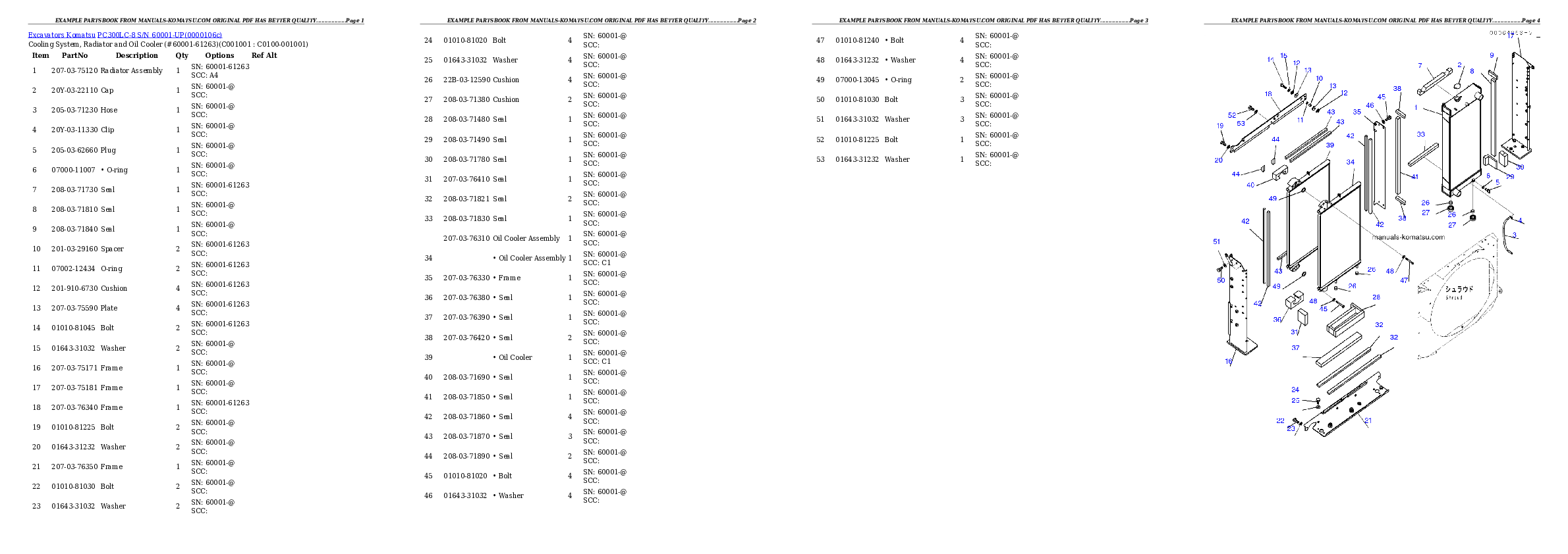 Protected: PC300LC-8 S/N 60022-UP Partsbook