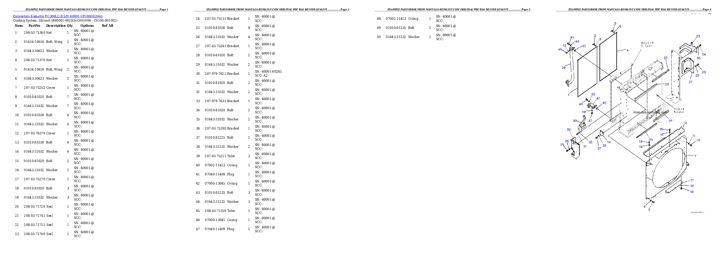 Protected: PC300LC-8 S/N 60022-UP Partsbook