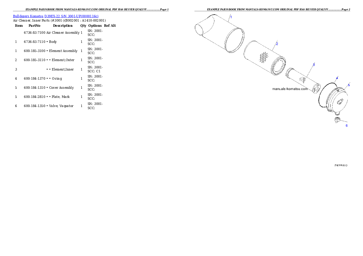 Protected: D39EX-22 S/N 3001-UP Partsbook