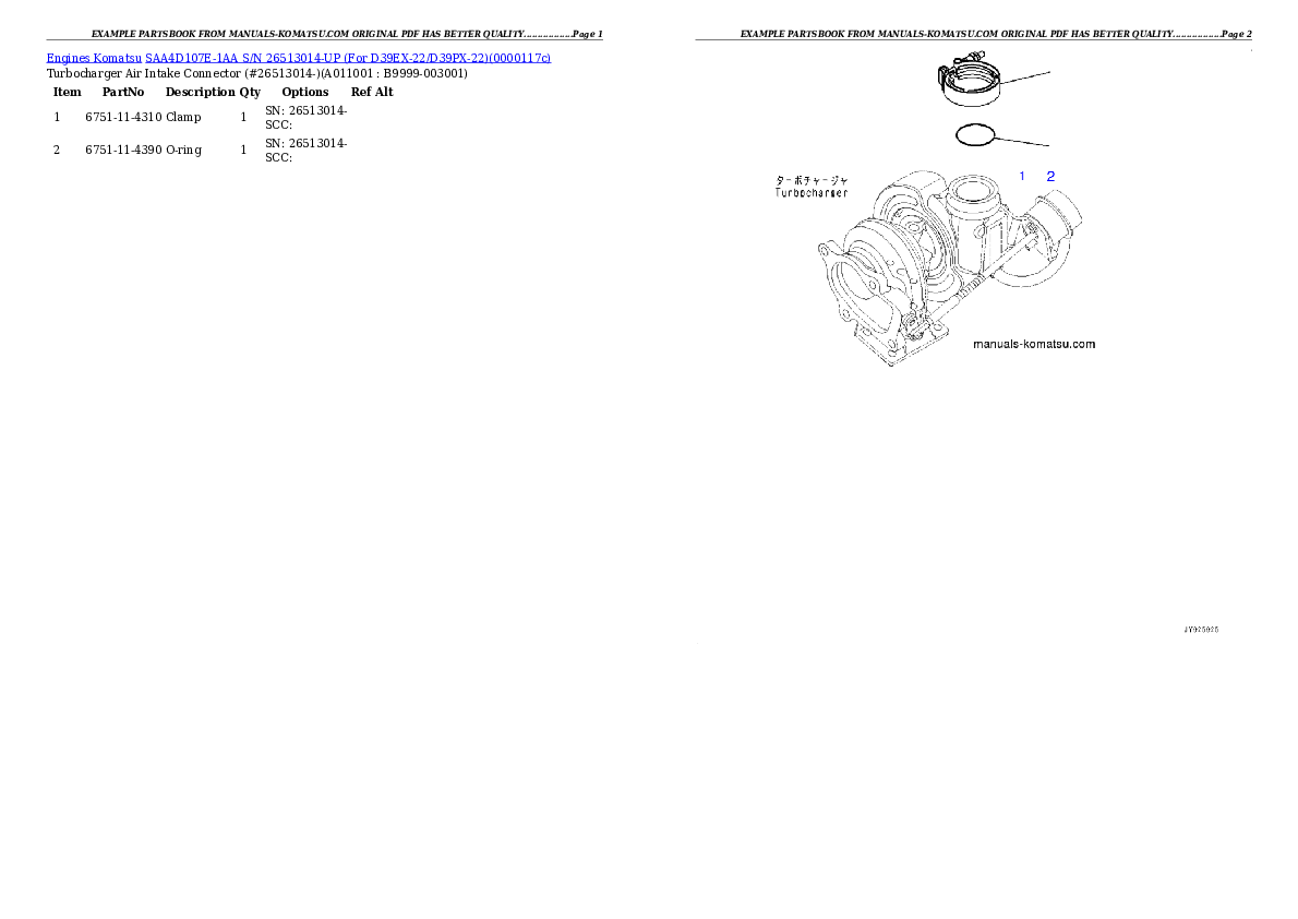 Protected: SAA4D107E-1AA S/N 26513014-UP (For D39EX-22/D39PX-22) Partsbook