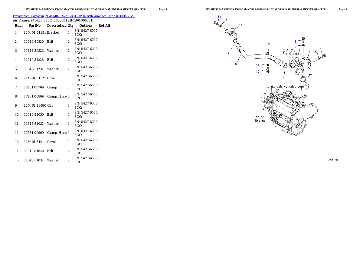 Protected: PC45MR-3 S/N F30003- Partsbook