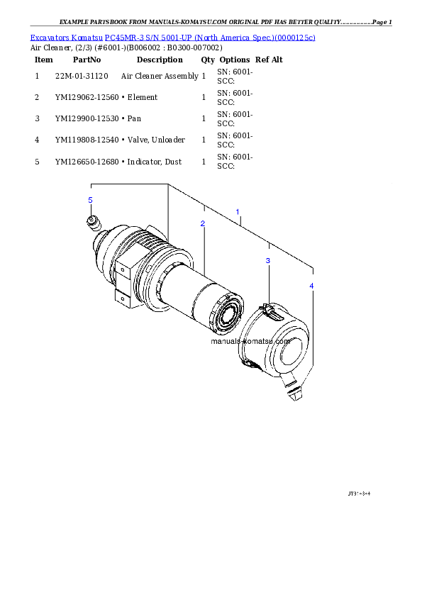Protected: PC45MR-3 S/N F30003- Partsbook