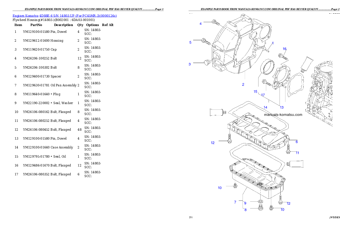 Protected: 4D88E-6 S/N 14803-UP (For PC45MR-3) Partsbook