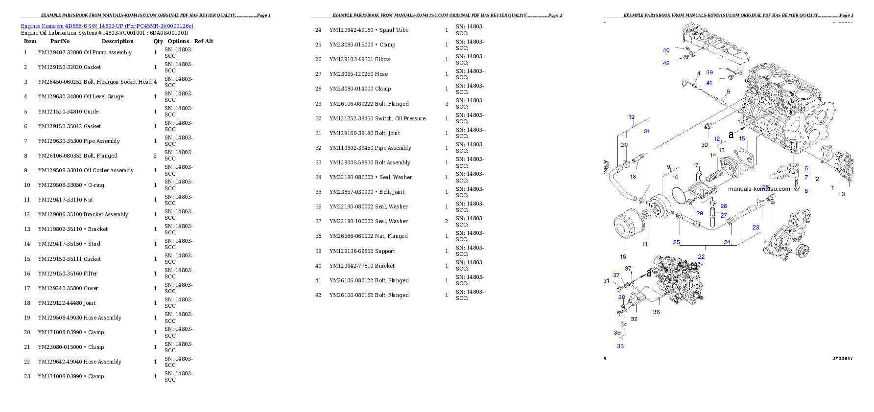 Protected: 4D88E-6 S/N 14803-UP (For PC45MR-3) Partsbook