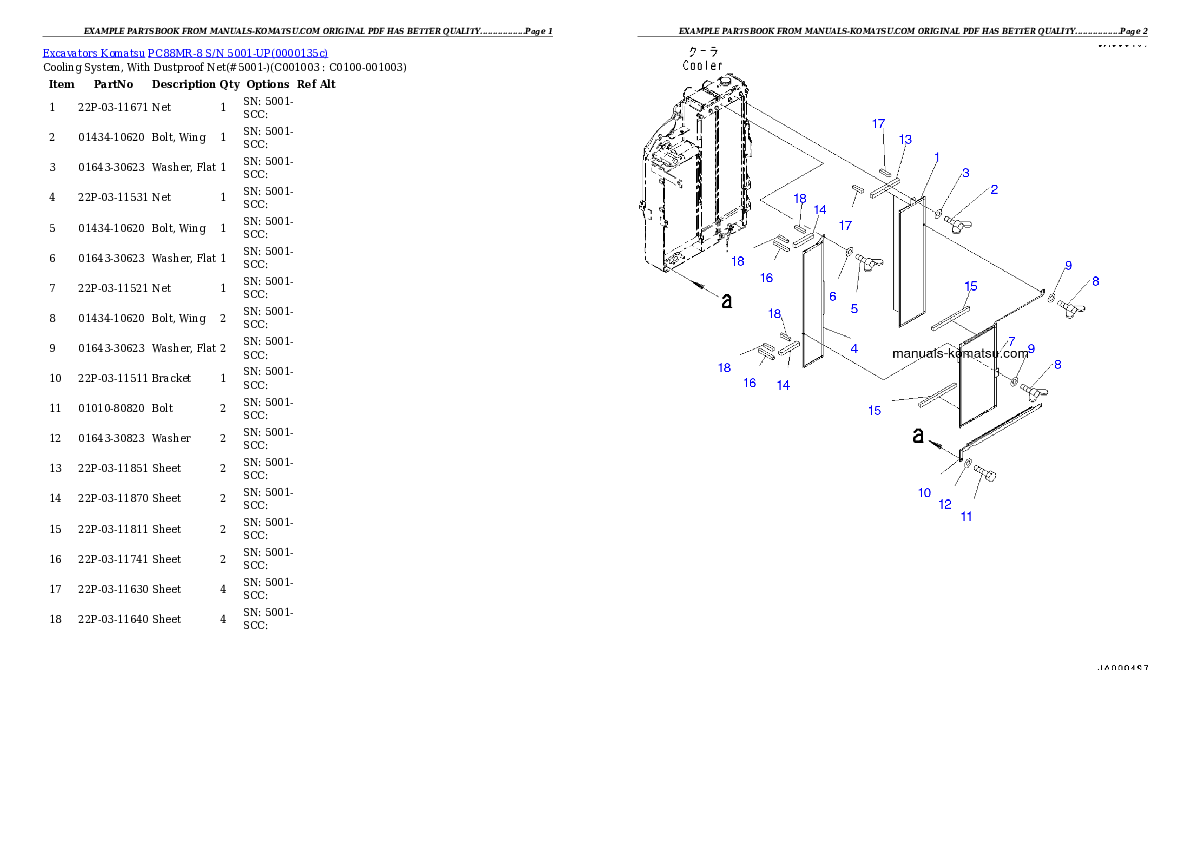 Protected: PC88MR-8 S/N 5001-UP Partsbook