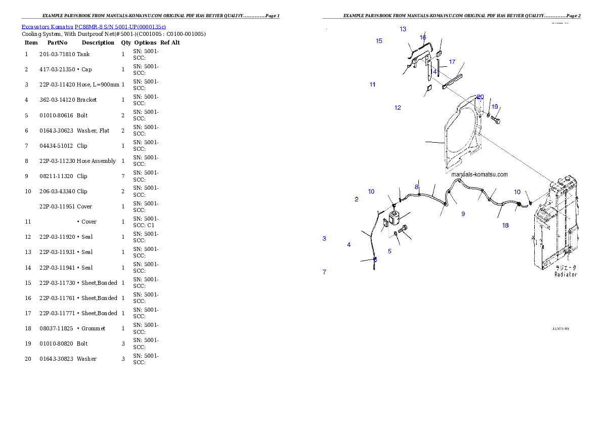 Protected: PC88MR-8 S/N 5001-UP Partsbook
