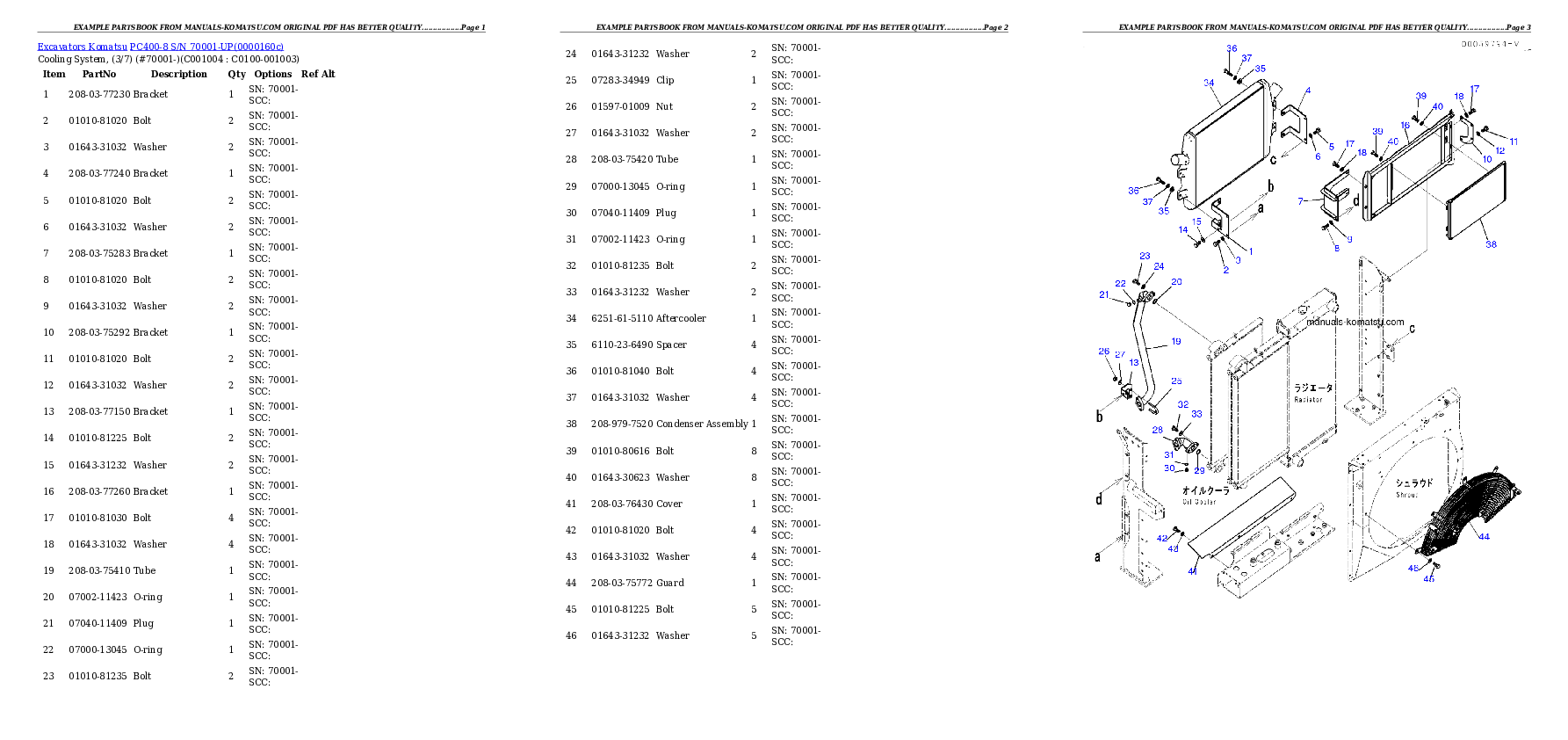 Protected: PC400-8 S/N 70001-UP Partsbook