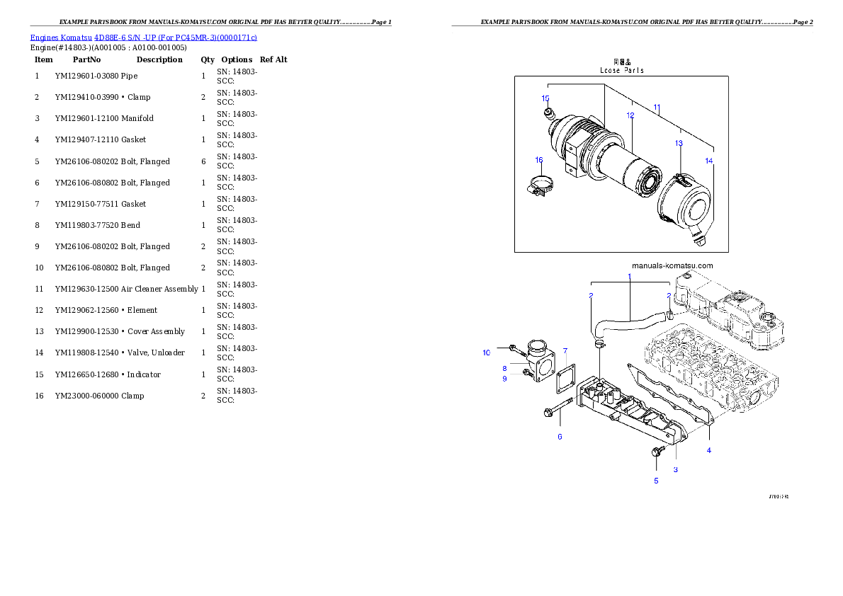 Protected: 4D88E-6 S/N -UP (For PC45MR-3) Partsbook