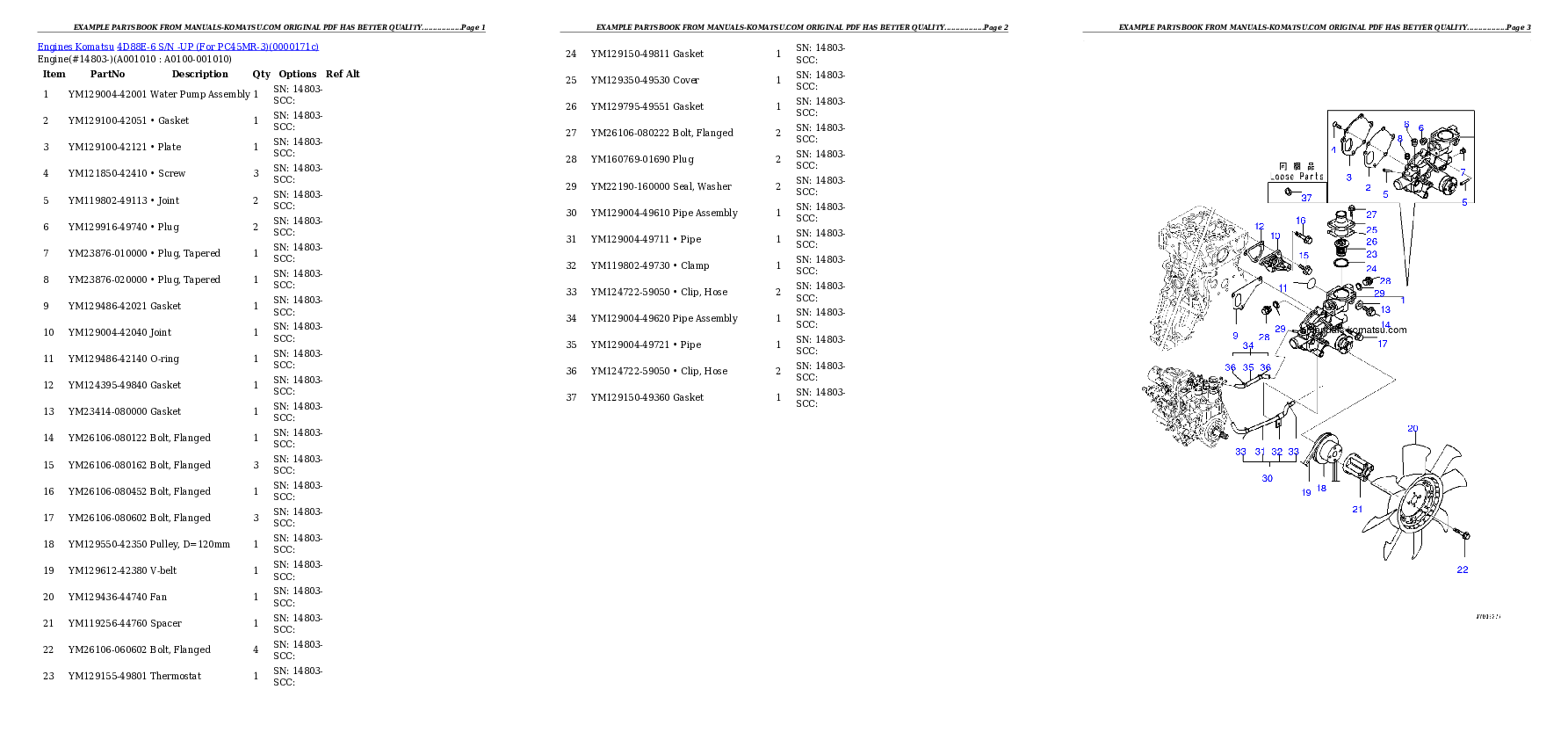 Protected: 4D88E-6 S/N -UP (For PC45MR-3) Partsbook