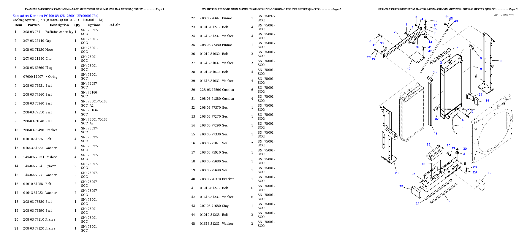 Protected: PC400-8R S/N 75001-UP Partsbook