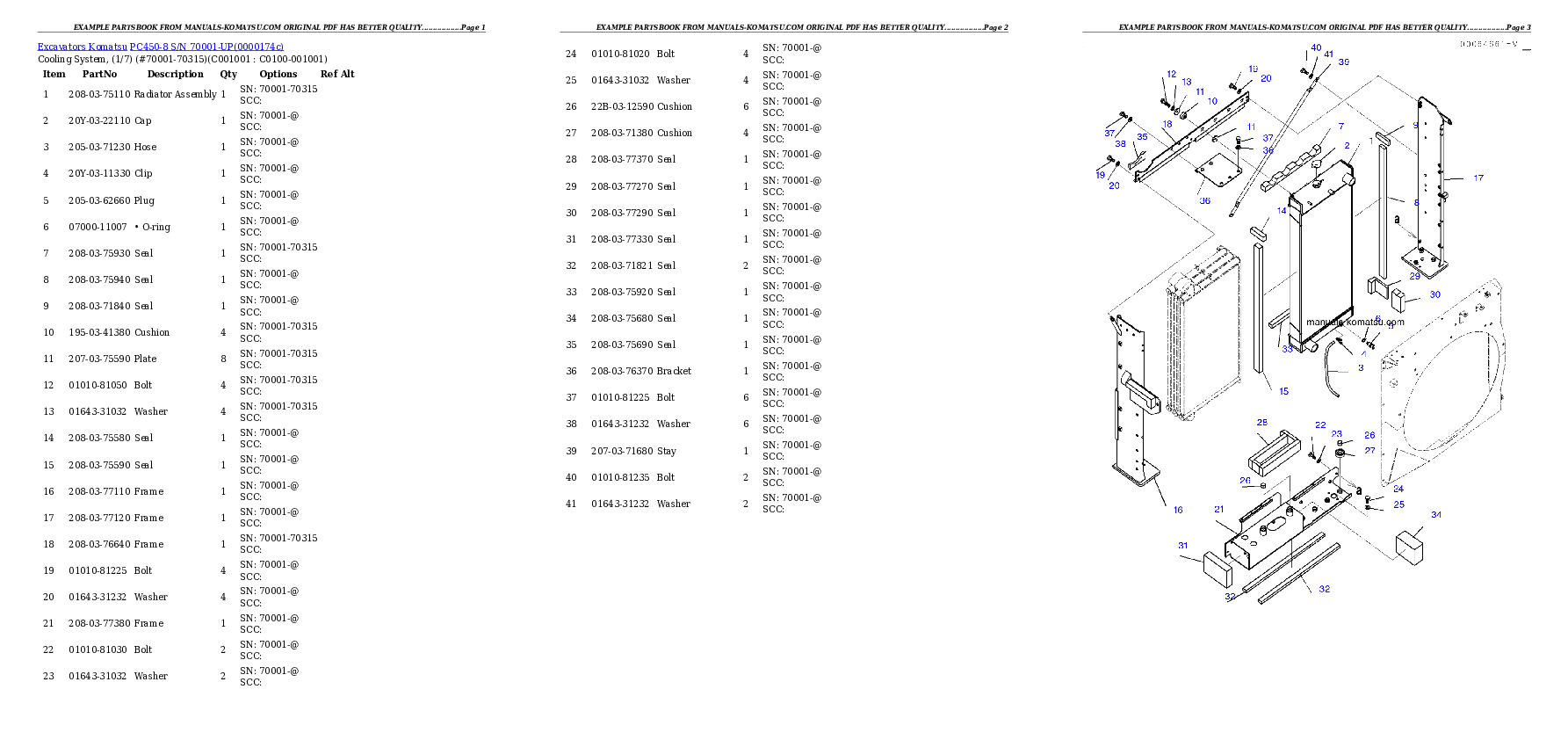 Protected: PC450-8 S/N 70001-UP Partsbook