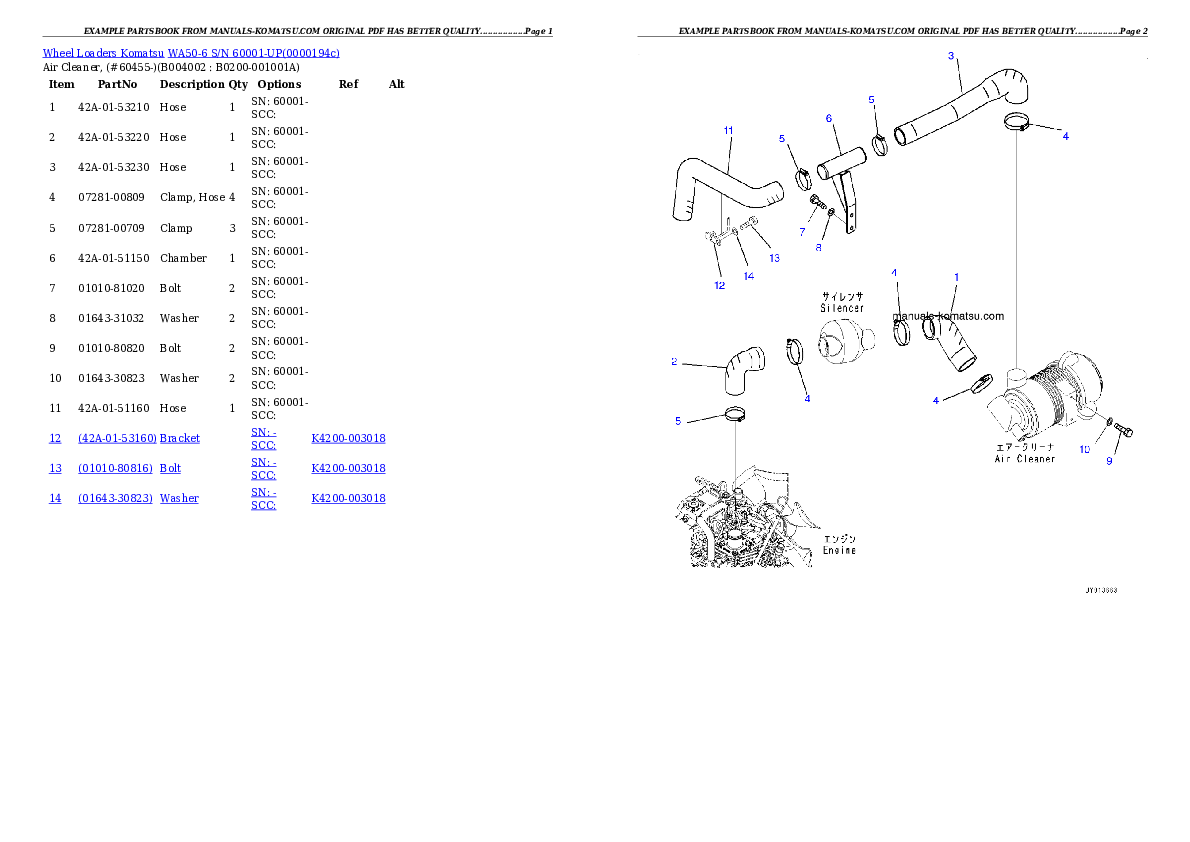 Protected: WA50-6 S/N 60001-UP Partsbook