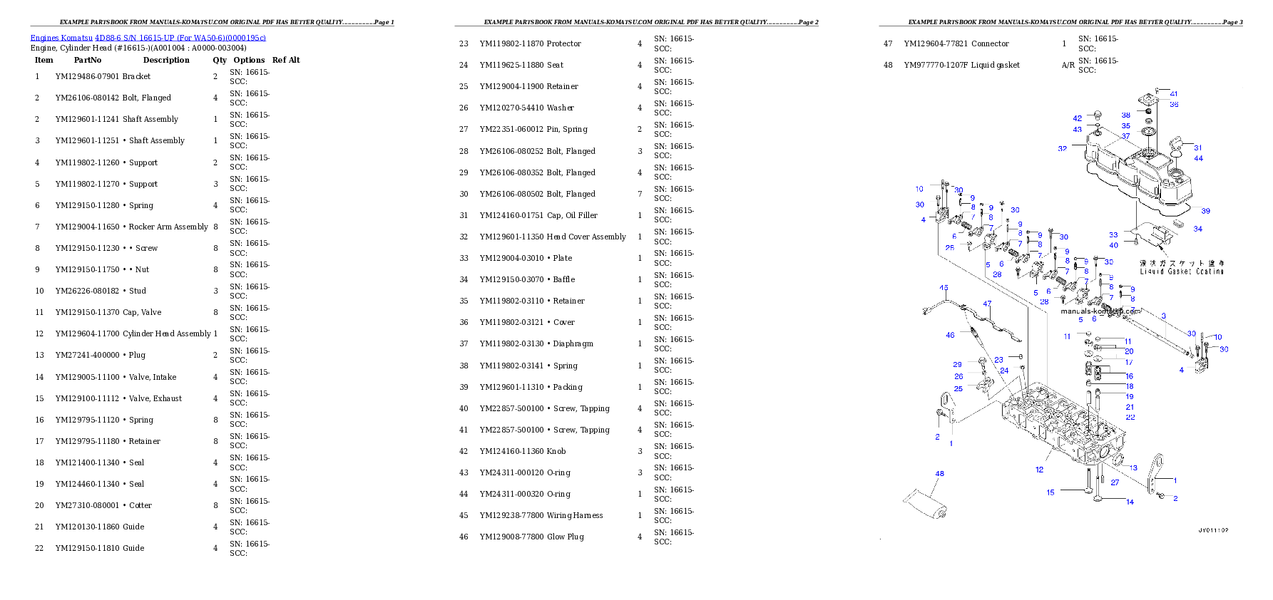 Protected: 4D88-6 S/N 16615-UP (For WA50-6) Partsbook