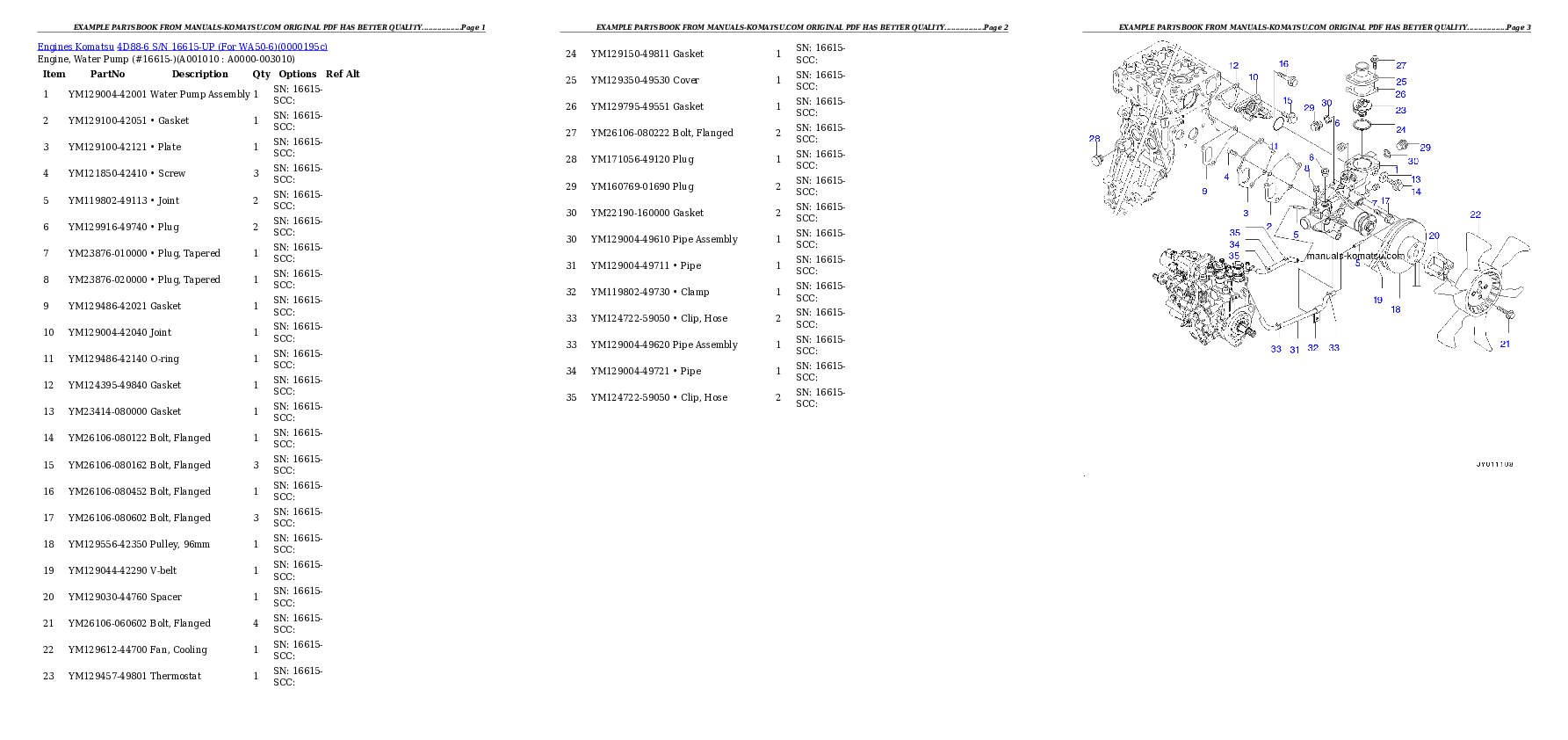 Protected: 4D88-6 S/N 16615-UP (For WA50-6) Partsbook