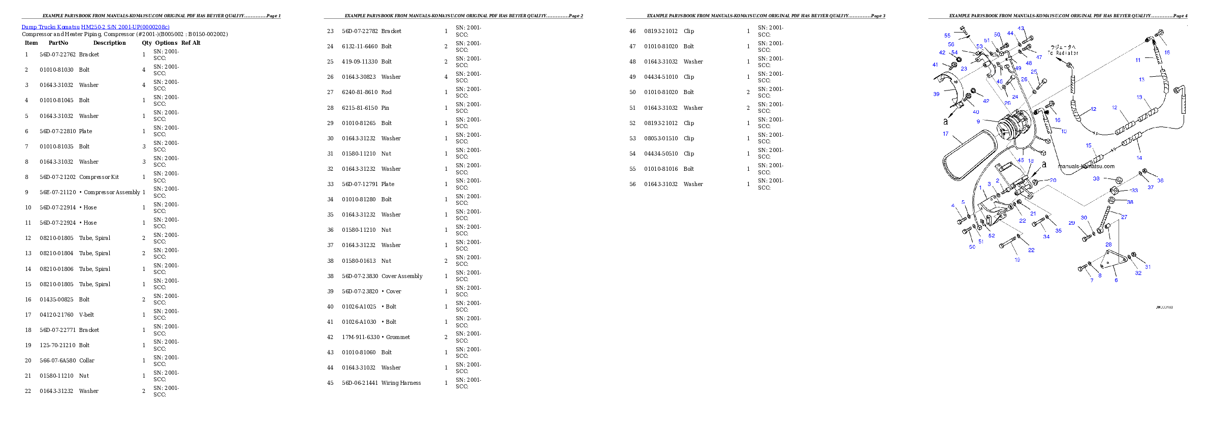 Protected: HM250-2 S/N 2001-UP Partsbook