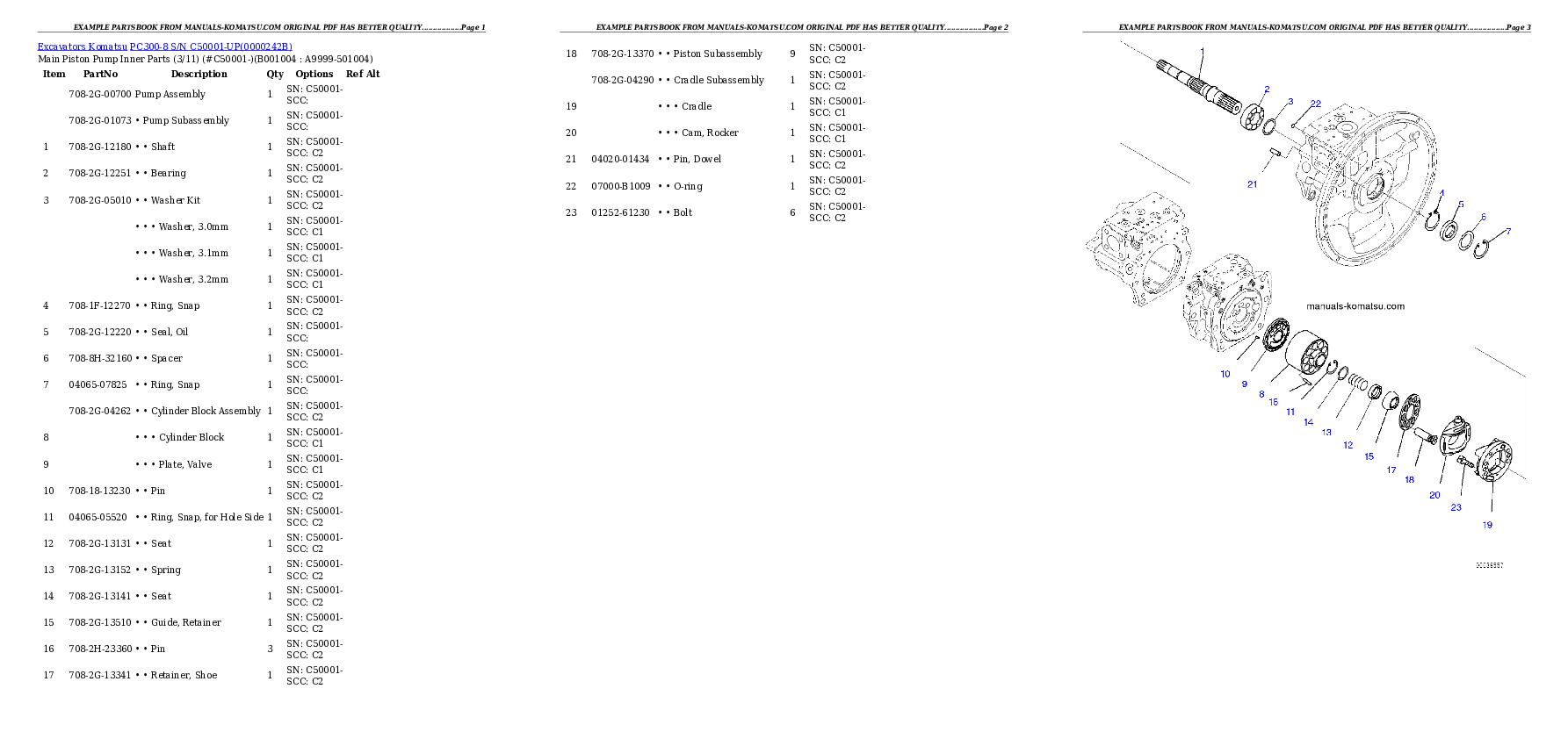 Protected: PC300-8 S/N C50001-UP Partsbook