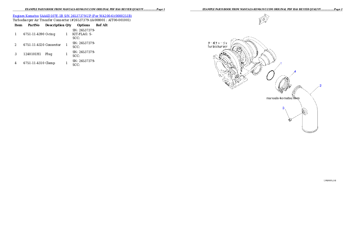 Protected: SAA4D107E-1B S/N 26537379-UP (For WA200-6) Partsbook