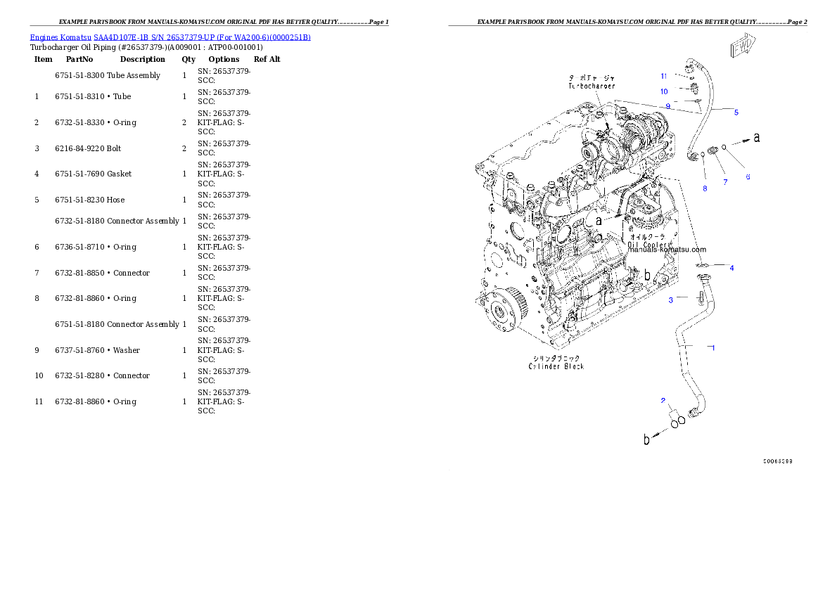 Protected: SAA4D107E-1B S/N 26537379-UP (For WA200-6) Partsbook