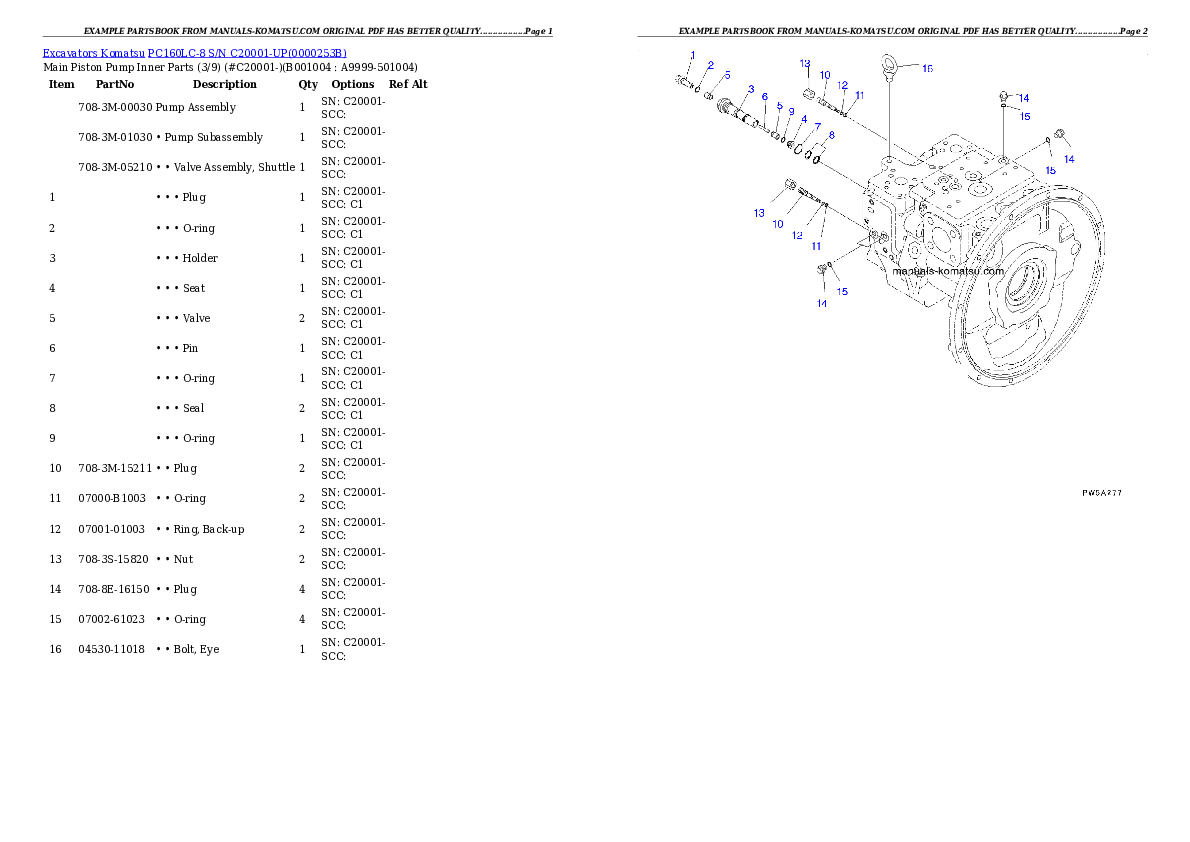 Protected: PC160LC-8 S/N C20001-UP Partsbook