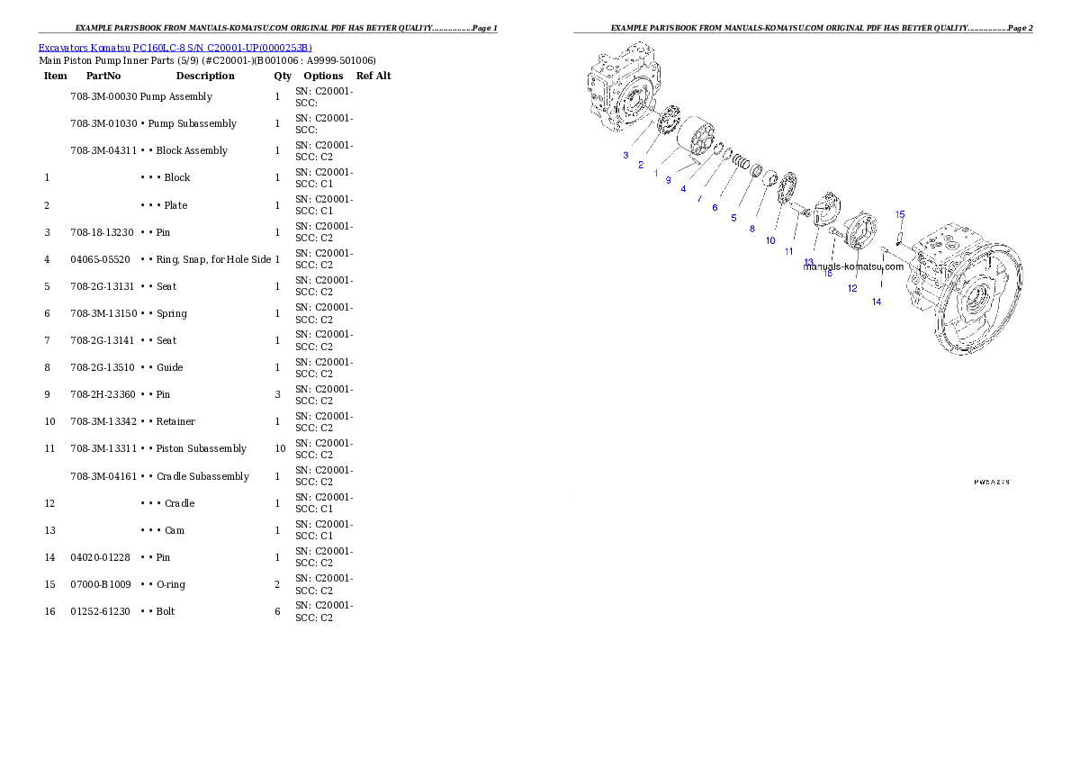Protected: PC160LC-8 S/N C20001-UP Partsbook
