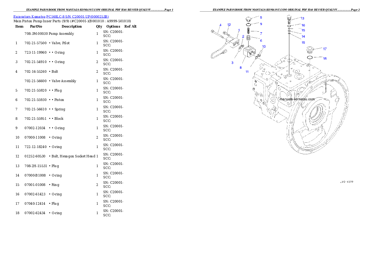 Protected: PC160LC-8 S/N C20001-UP Partsbook