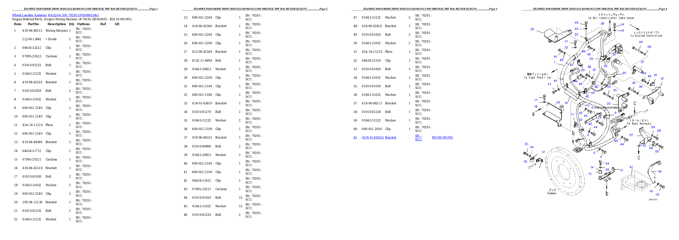 Protected: WA320-6 S/N 70291-UP Partsbook