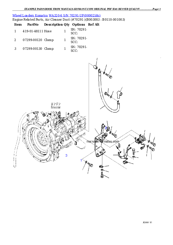 Protected: WA320-6 S/N 70291-UP Partsbook