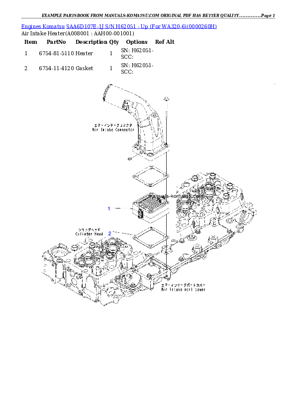 Protected: SAA6D107E-1J S/N H62051 – Up (For WA320-6) Partsbook