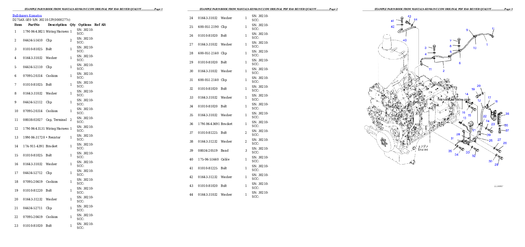 Protected: D275AX-5E0 S/N 30210-UP Partsbook