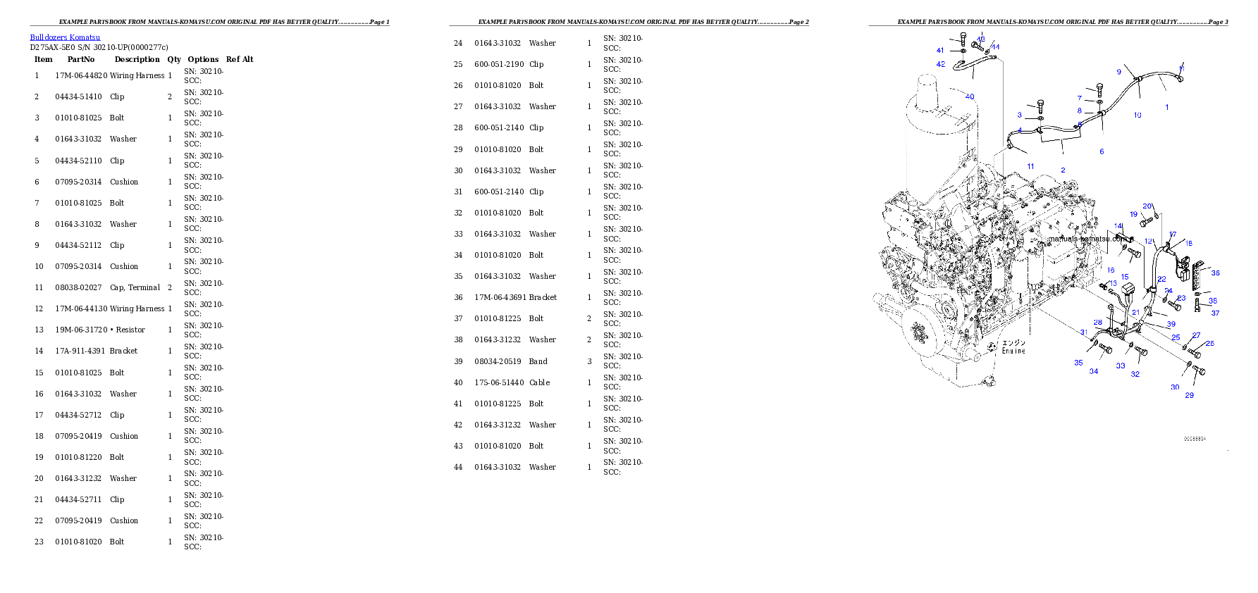 Protected: D275AX-5E0 S/N 30210-UP Partsbook