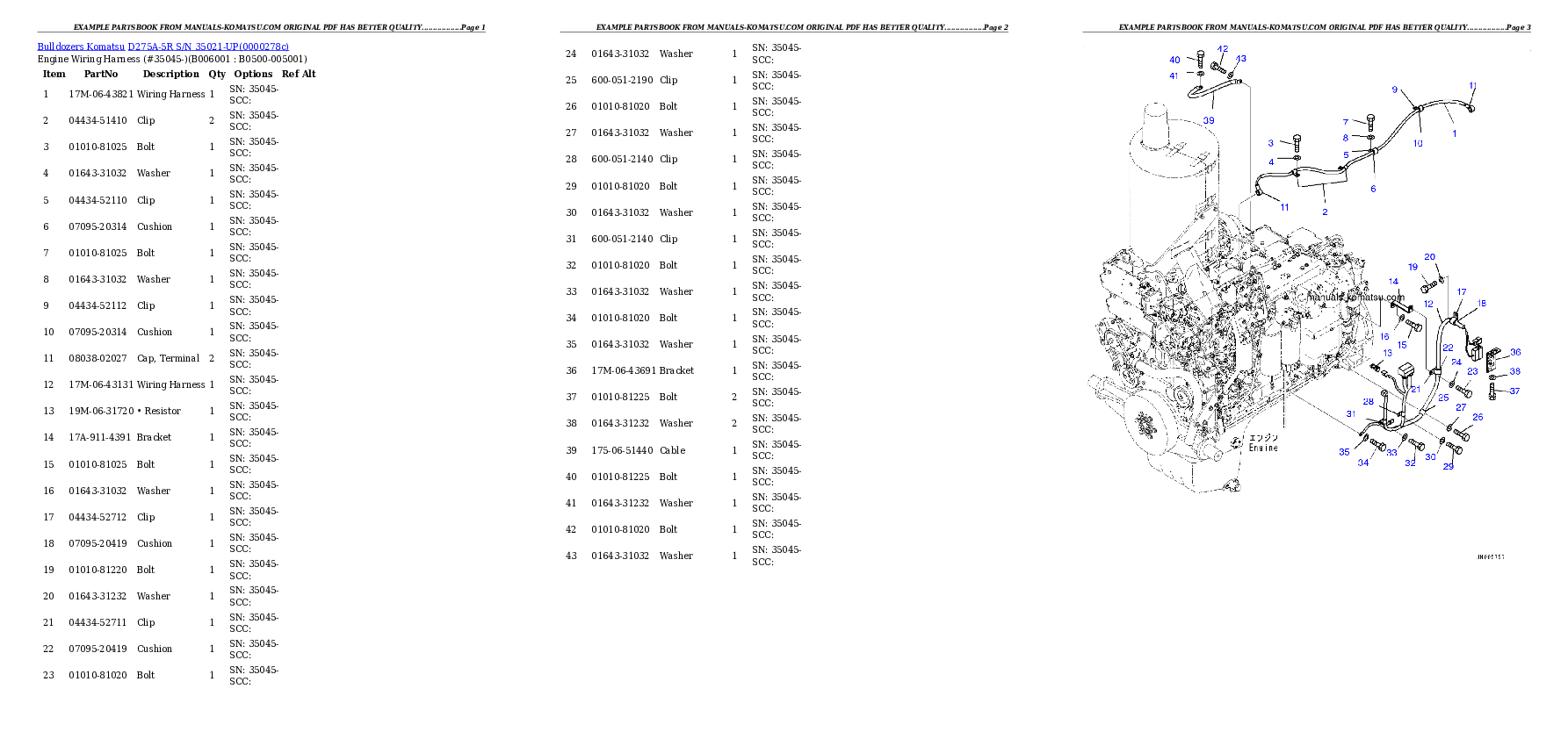 Protected: D275A-5R S/N 35021-UP Partsbook